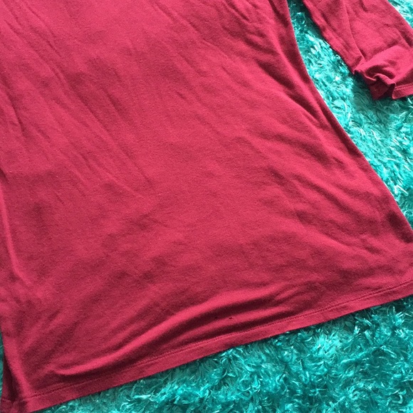 GAP long sleeve wine top - Picture 4 of 7